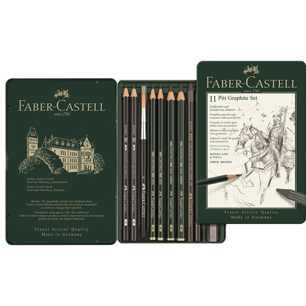 Faber-Castell PITT GRAPHITE Graphit-Set, Holzetui