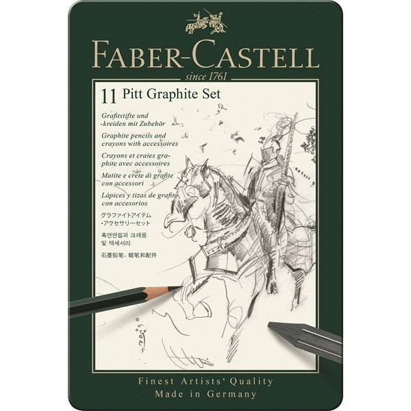 Faber-Castell PITT GRAPHITE Graphit-Set, Holzetui