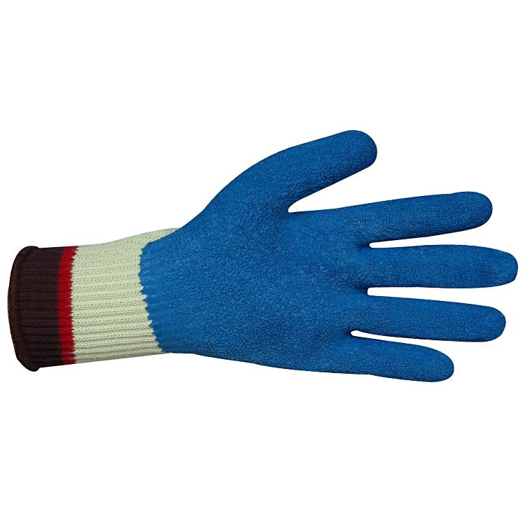 Ansell Schnittschutzhandschuhe PowerFlex 80-600 – XL – EN 388:4, Kevlar, Latex-Beschichtung – Gelb/Blau