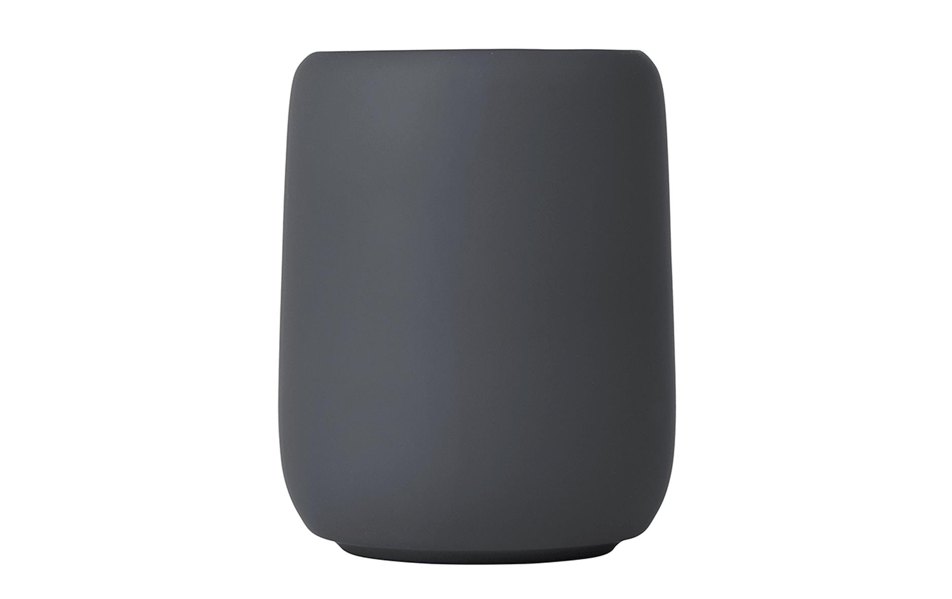 Blomus Zahnbürstenhalter Sono – 8,6×8,6×10,7 cm, Keramik, Anthrazit