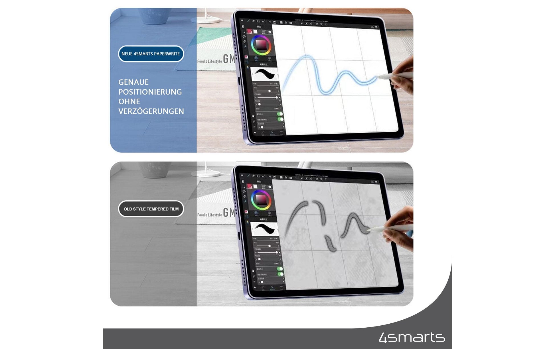 4smarts Panzerglas für Apple iPad 10,9" (10. Gen.) – Matt, Anti-Fingerprint