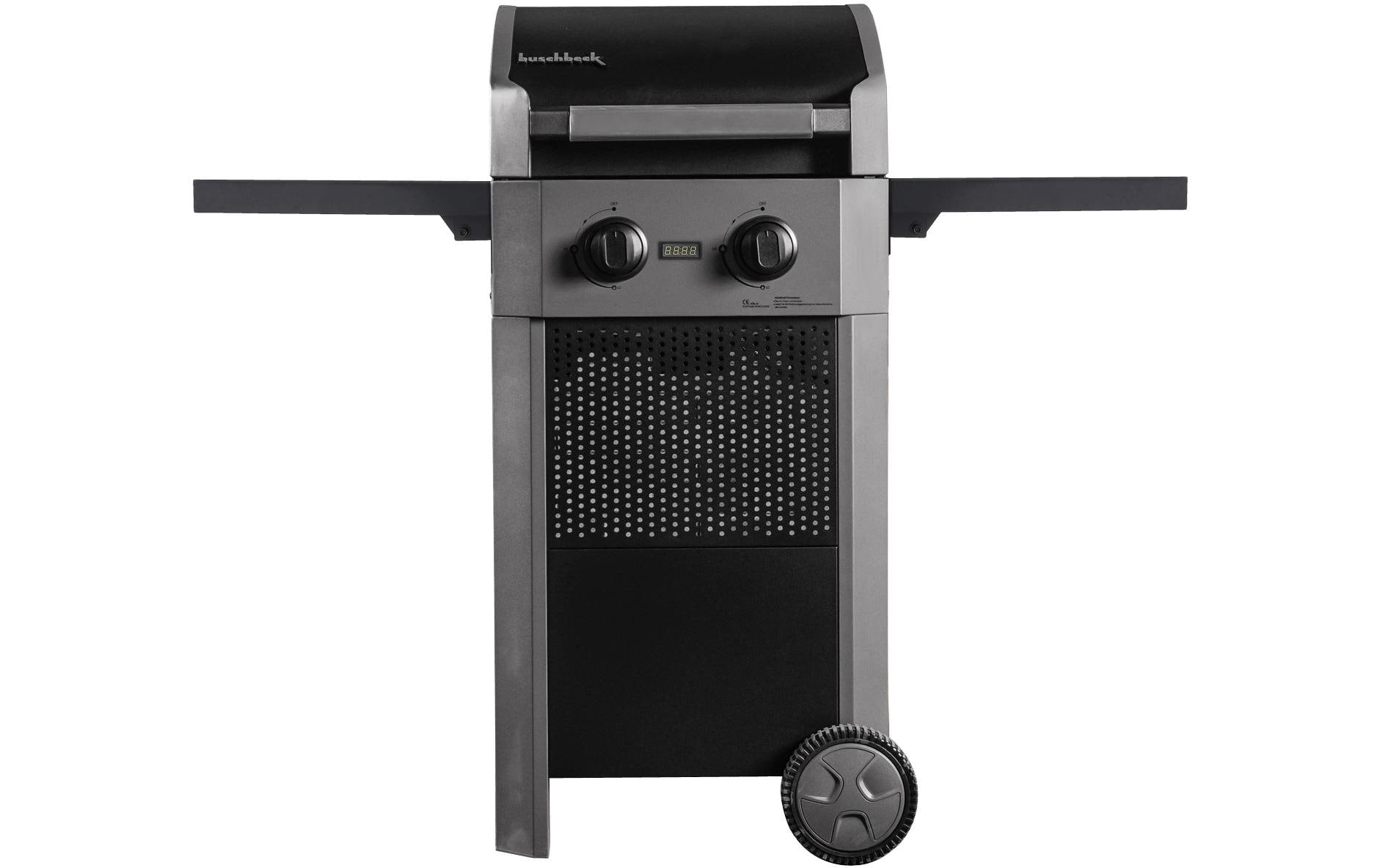 Buschbeck Elektrogrill Grenada – 2 Brenner, Grillfläche 48×42 cm, 2400 W – Schwarz/Grau
