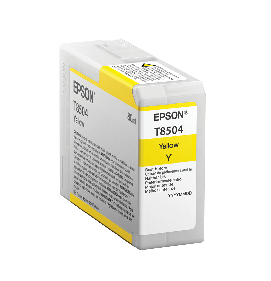 Epson Tintenpatrone T850400, Gelb, 80 ml, Original – für SureColor SC-P800