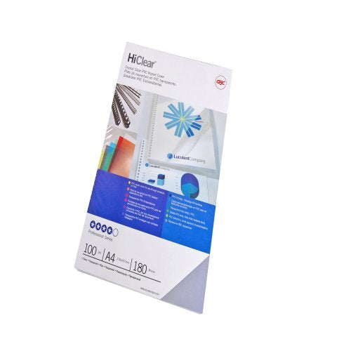 GBC HiClear Einbandfolie – A4 – 250 µm, glänzend, PVC, transparent – 50 Stk.