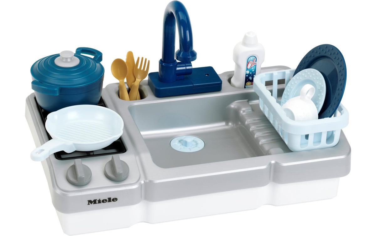 Theo Klein Spüle (Spielzeug) – Miele – 42 × 26 × 26 cm – 1 Stück – ab 3 J. – Kunststoff – blau/grau
