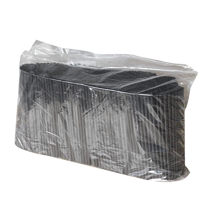 Strohhalme, Ø 8 mm 21 cm, schwarz – 1000 Stk.