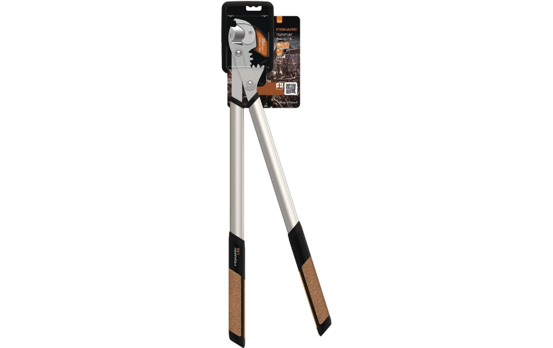 Fiskars Quantum L109 – Amboss-Getriebeastschere 55 mm, Edelstahl, schwarz, 1 Stk.