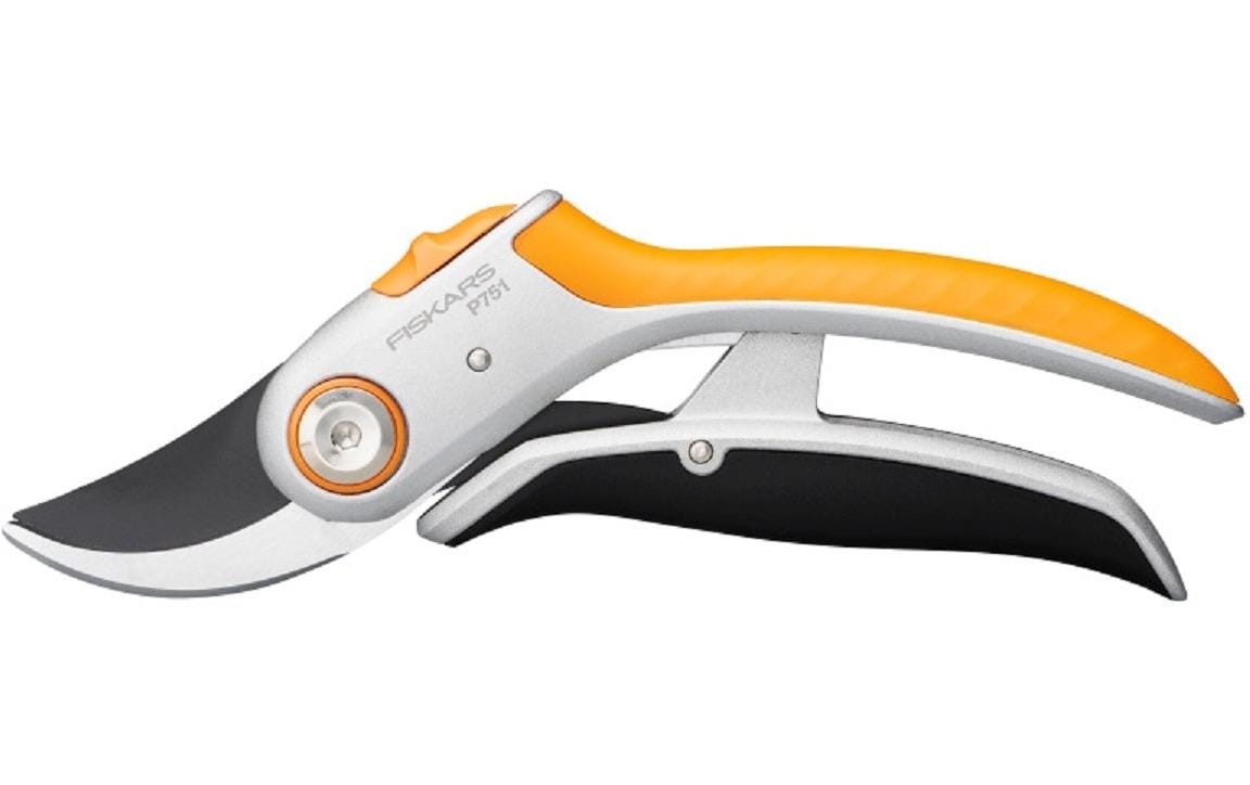 Fiskars P751 – Bypass-Gartenschere Schnittbreite 24 mm, Aluminiumgriff, Orange, 1 Stk.