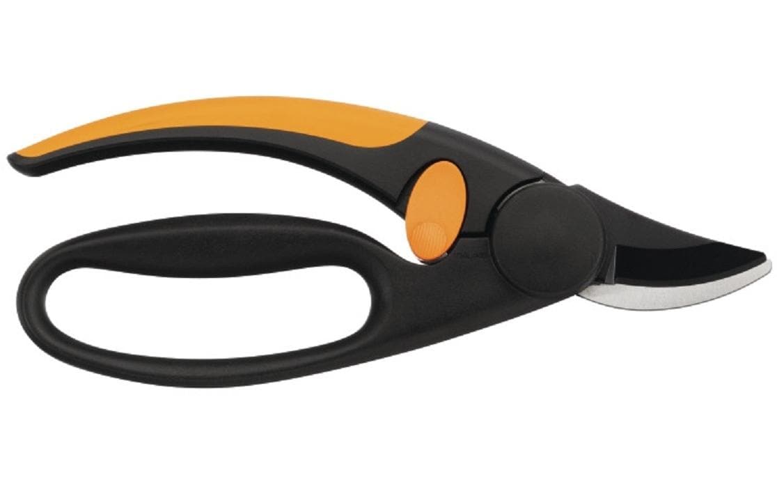 Fiskars Elegance P44 – Bypass-Gartenschere 201 mm, Schnittbreite 20 mm, Sicherheitssperre, Schwarz