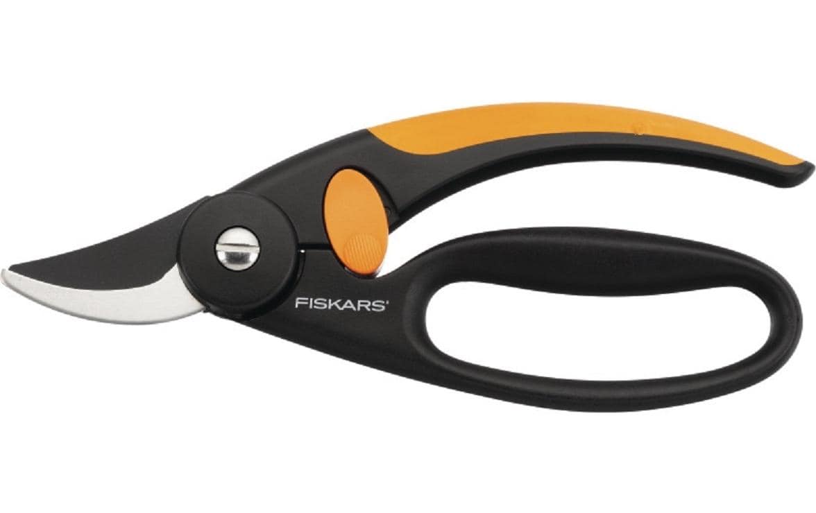 Fiskars Elegance P44 – Bypass-Gartenschere 201 mm, Schnittbreite 20 mm, Sicherheitssperre, Schwarz
