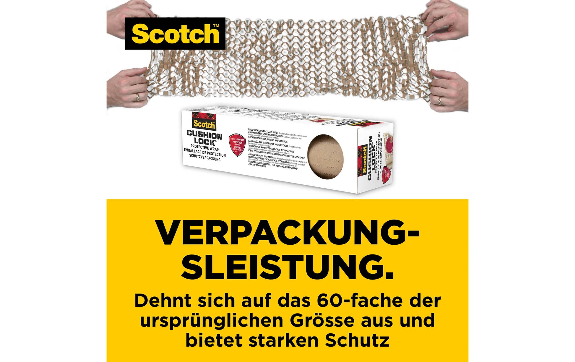 Scotch Papierpolster-Wrap Cushion Lock – 304 mm × 9 m – braun