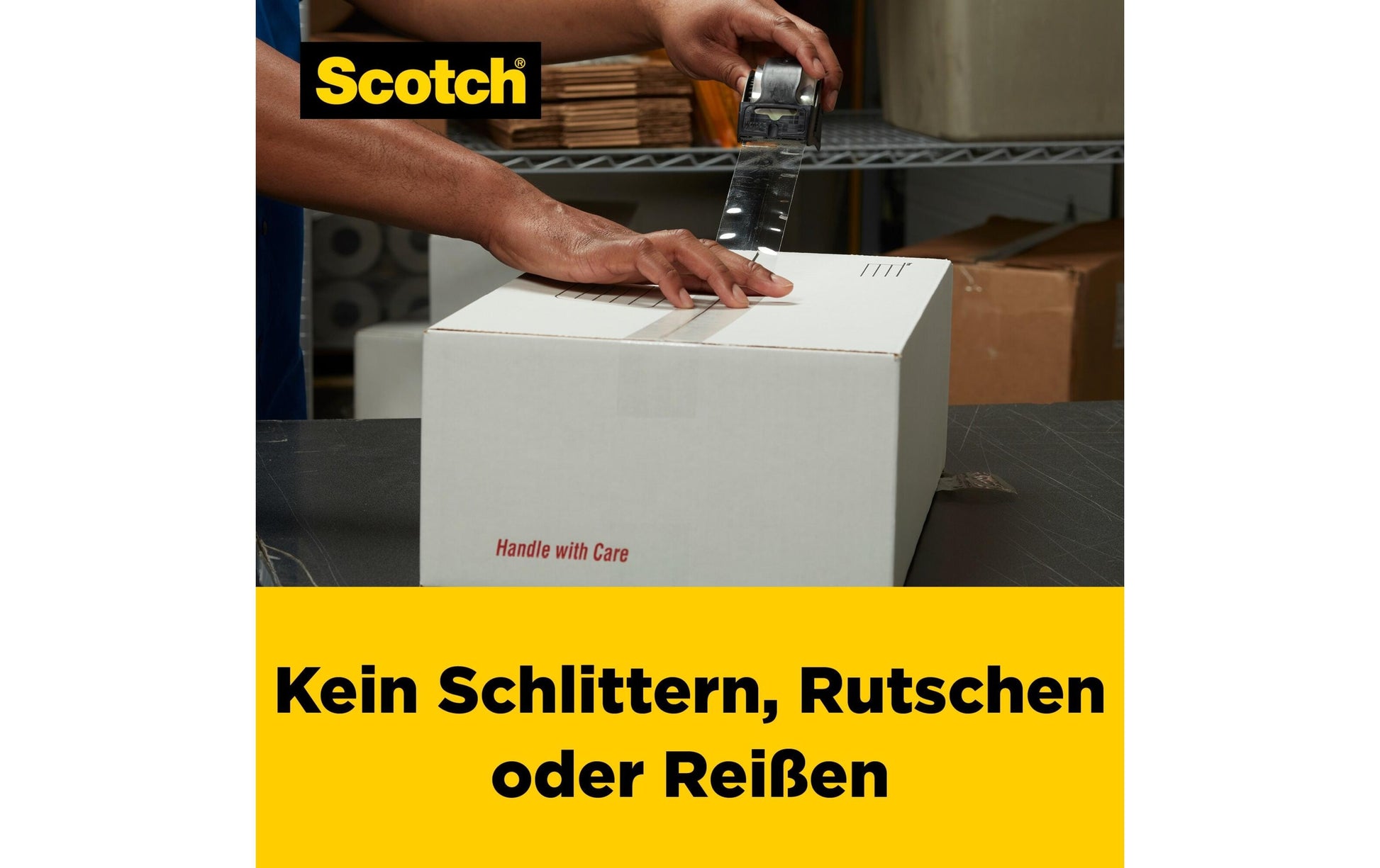 Scotch Verpackungsband Box Lock Extreme Grip – 48 mm × 20,3 m, transparent, stark