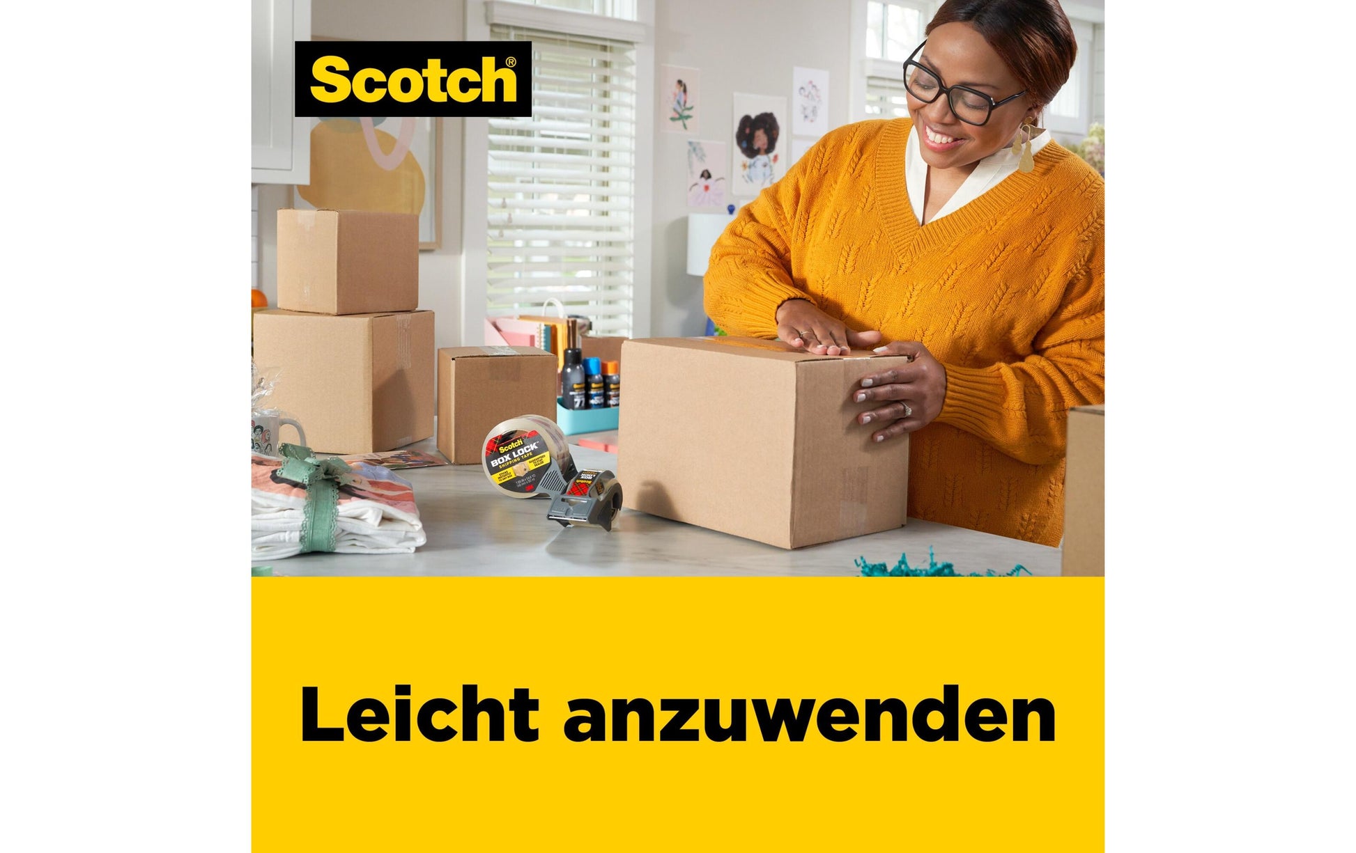 Scotch Vinylband 3950 – 48 mm × 50 m, transparent, stark