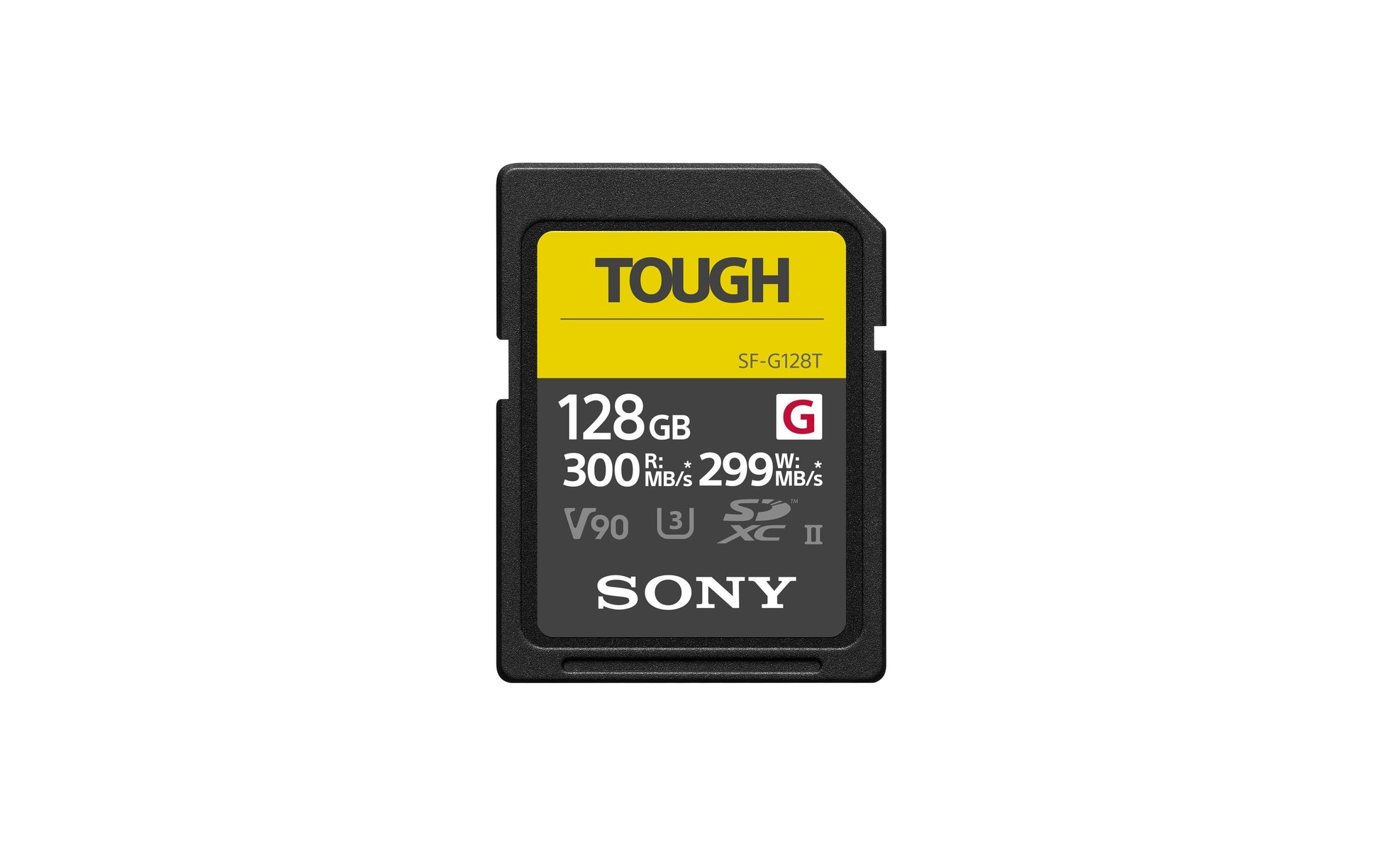 Sony Tough SF-G128T SDXC 128 GB – UHS-II, Klasse 10, U3, V90, 300/299 MB/s, ohne Adapter