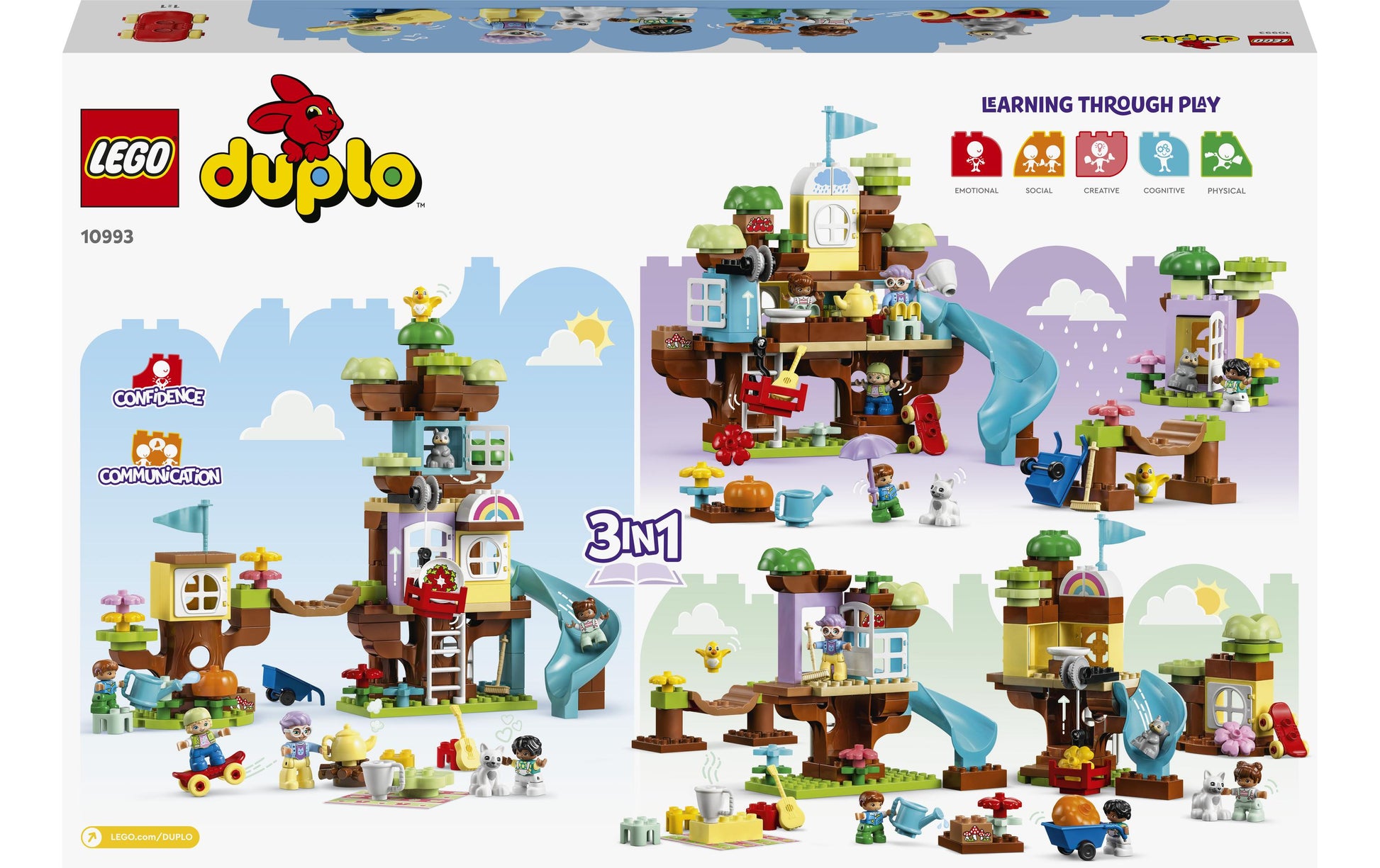 LEGO DUPLO 3-in-1-Baumhaus – 126-teilig – 54 × 43 × 22 cm – ab 3 J.