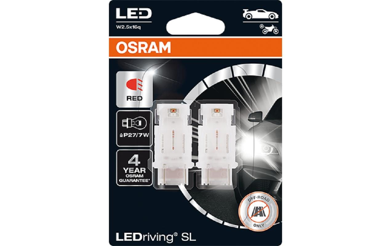 Osram LED-Leuchtmittel W2.5x16q – Rot, 60 lm, 1,8 W – 2 Stk.