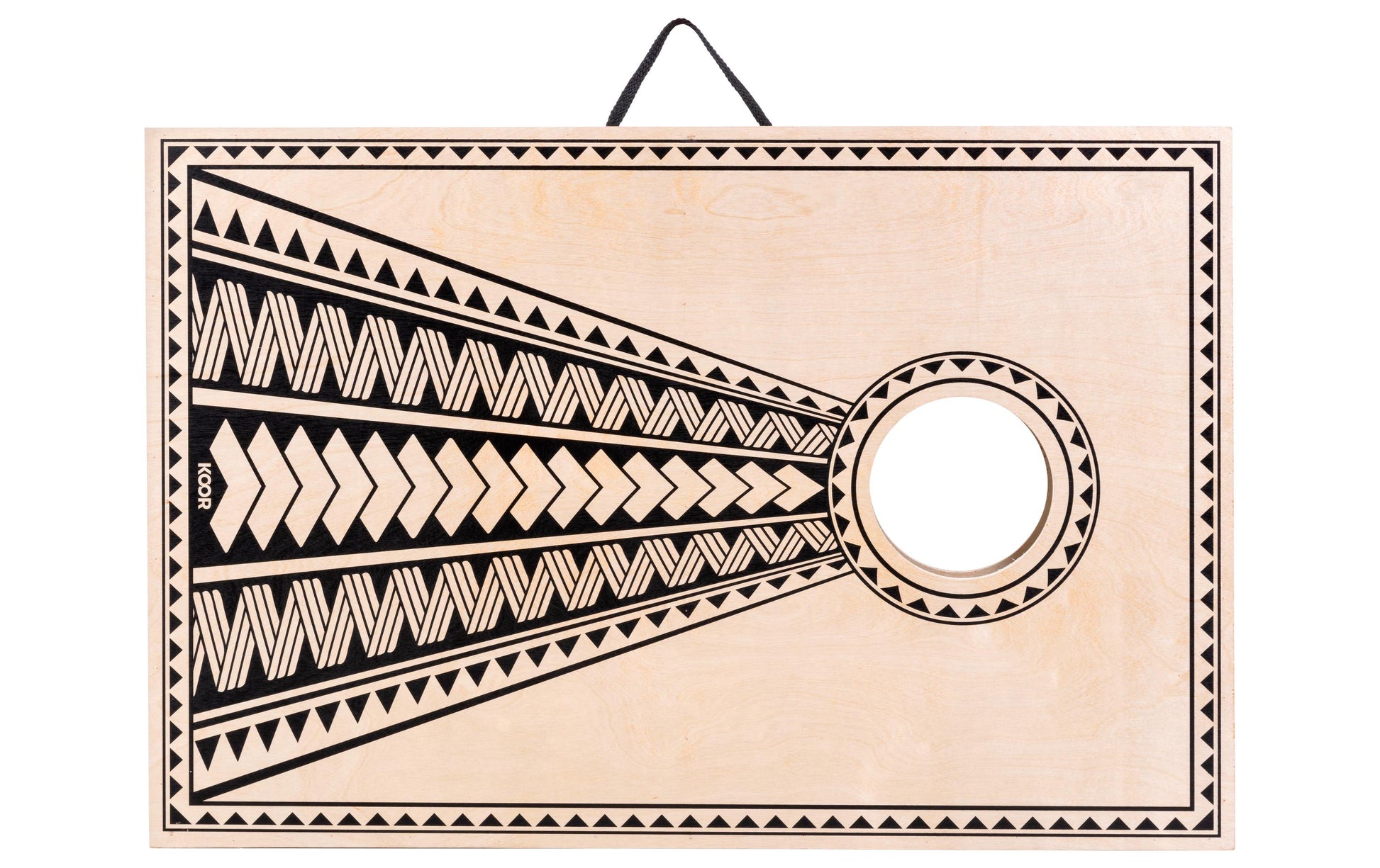 KOOR F01454 Cornhole-Spiel – 90 × 4,9 × 60 cm – 1 Stück – ab 6 Jahren – Pinienholz, Braun, FSC