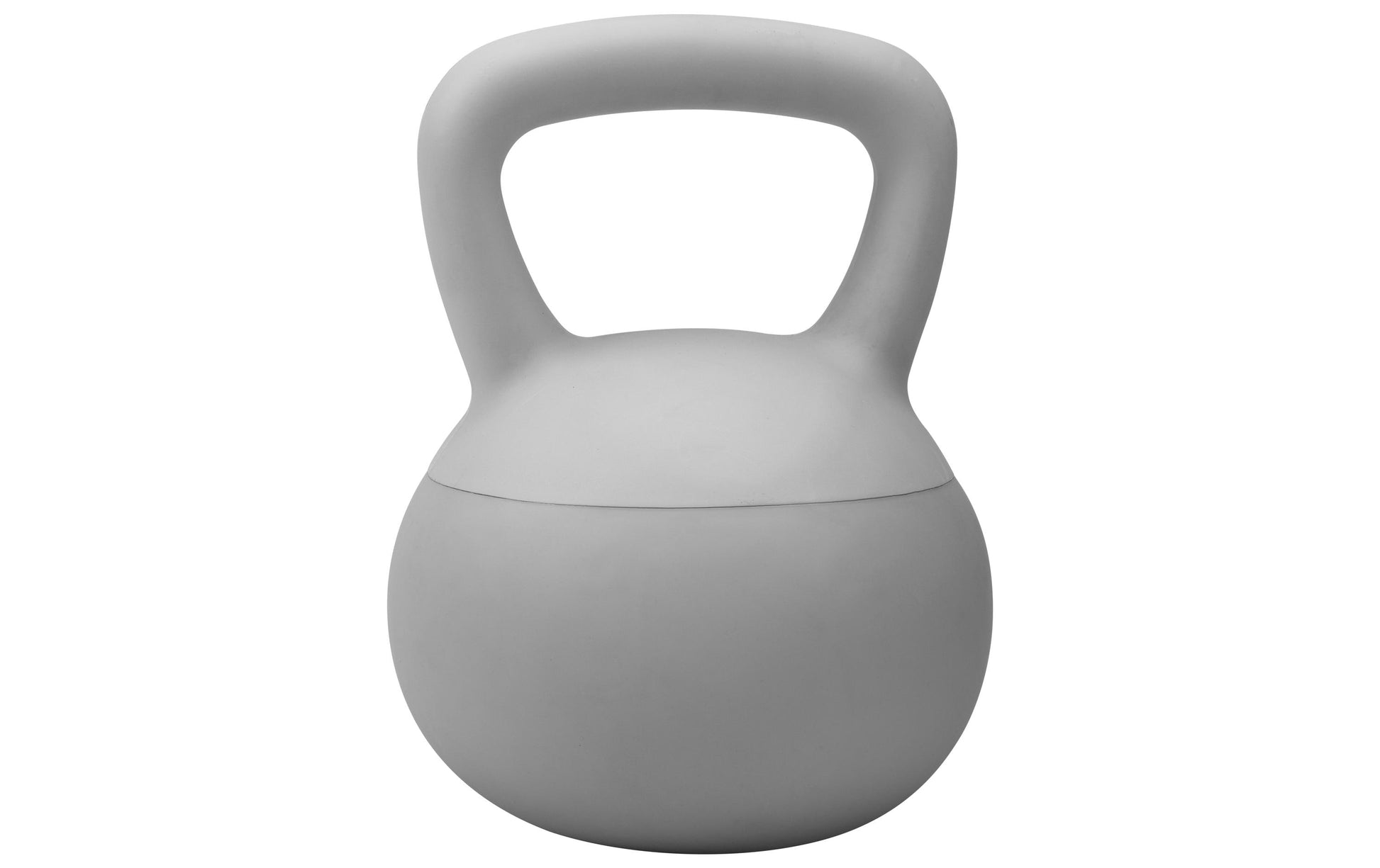 KOOR Kugelhantel – 16 kg, Ø 21,5 cm Sockel, H 31 cm – 1 Stück – PVC, Sand – Grau