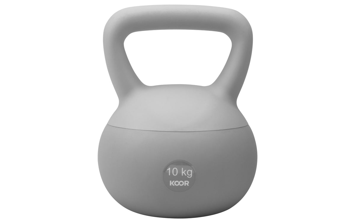 KOOR Paalla Soft Kettlebell – 10 kg – 21,5 × 31 × 21,5 cm – PVC, Sand