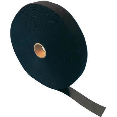 FASTECH Klettband 25 m × 10 mm, schwarz, haftend