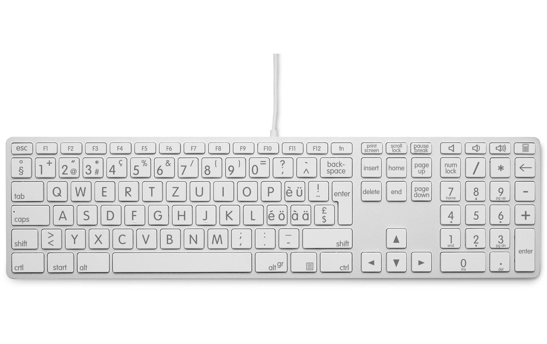 LMP Tastatur, kabelgebunden (USB-A), CH-Layout (DE-CH), Fullsize (mit Ziffernblock) – für Windows-PC