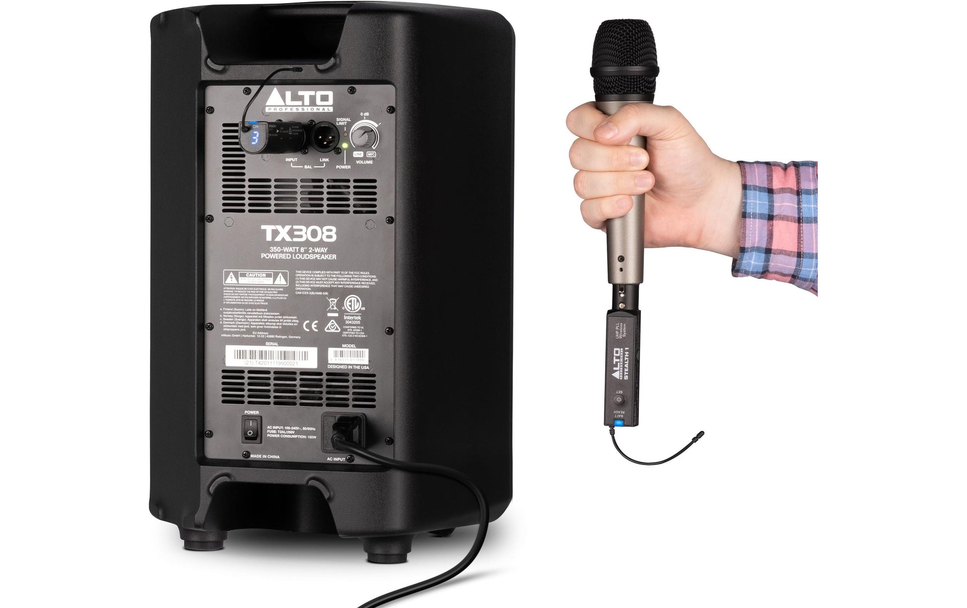 Alto Professional STEALTH 1 – UHF Audio-Empfänger – XLR – 863–865 MHz – USB/Batteriebetrieb