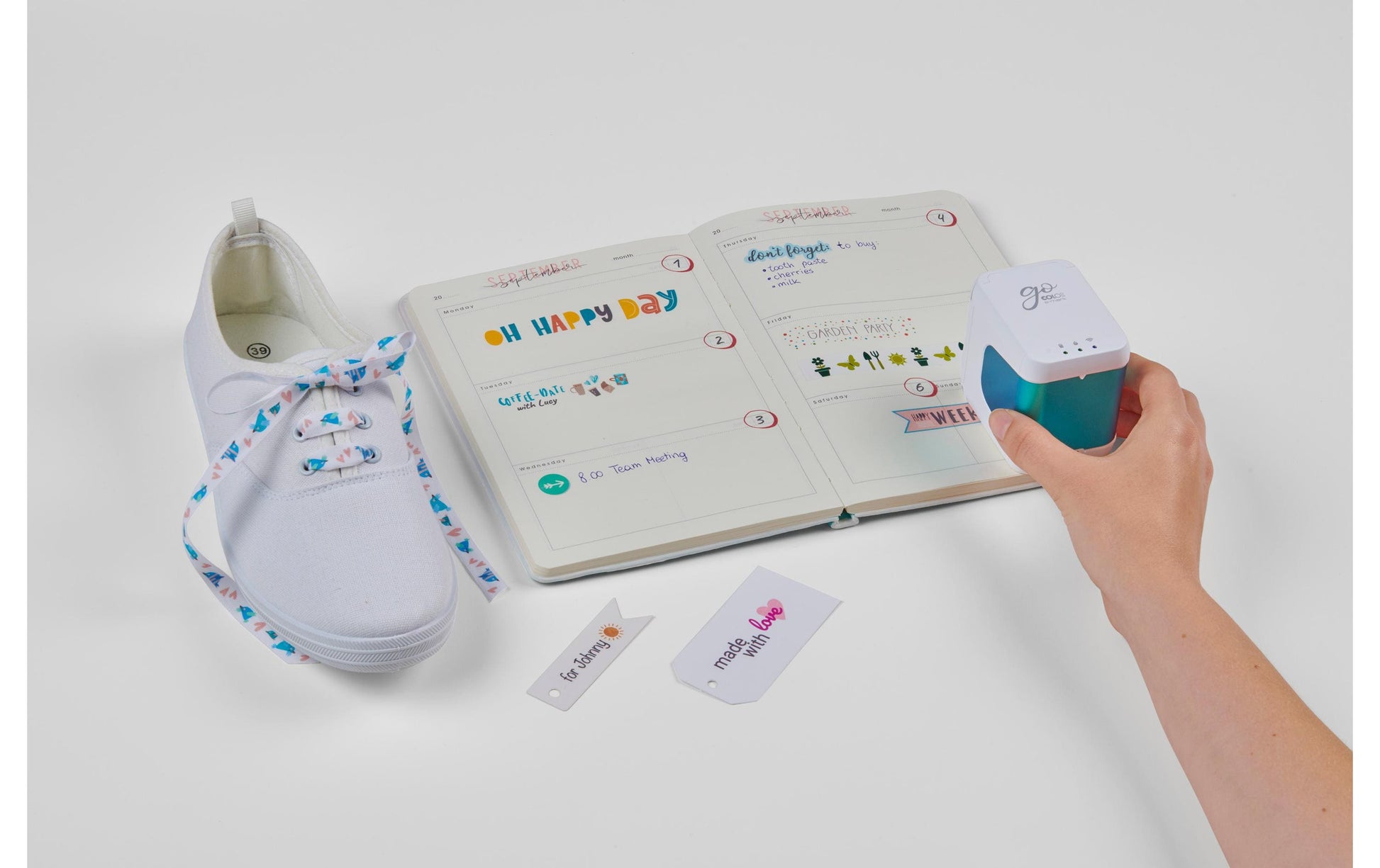 Colop e-mark GO – Mobiler Handdrucker, Tintenstrahl, Akkubetrieb, WLAN, für Etiketten