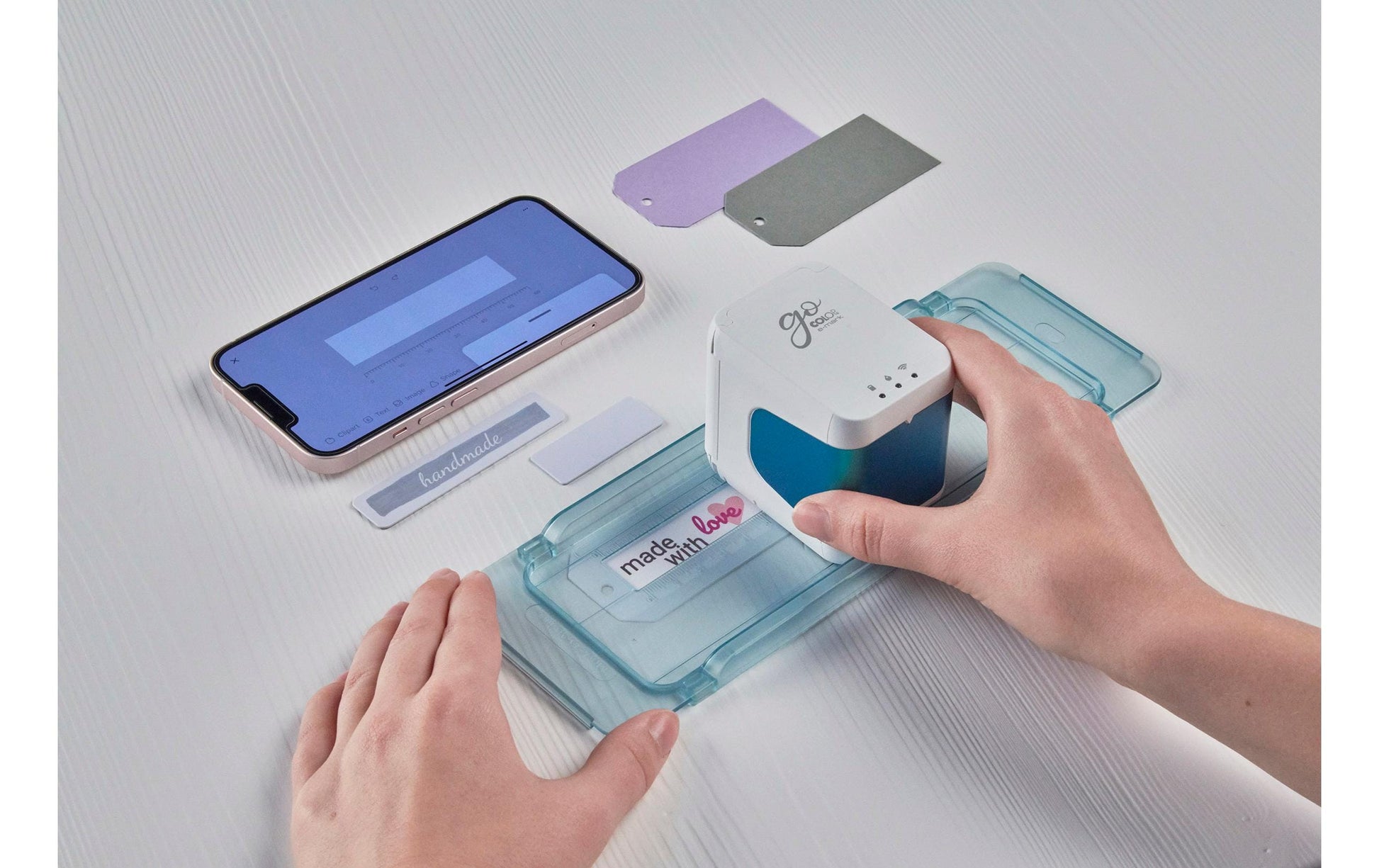 Colop e-mark GO – Mobiler Handdrucker, Tintenstrahl, Akkubetrieb, WLAN, für Etiketten