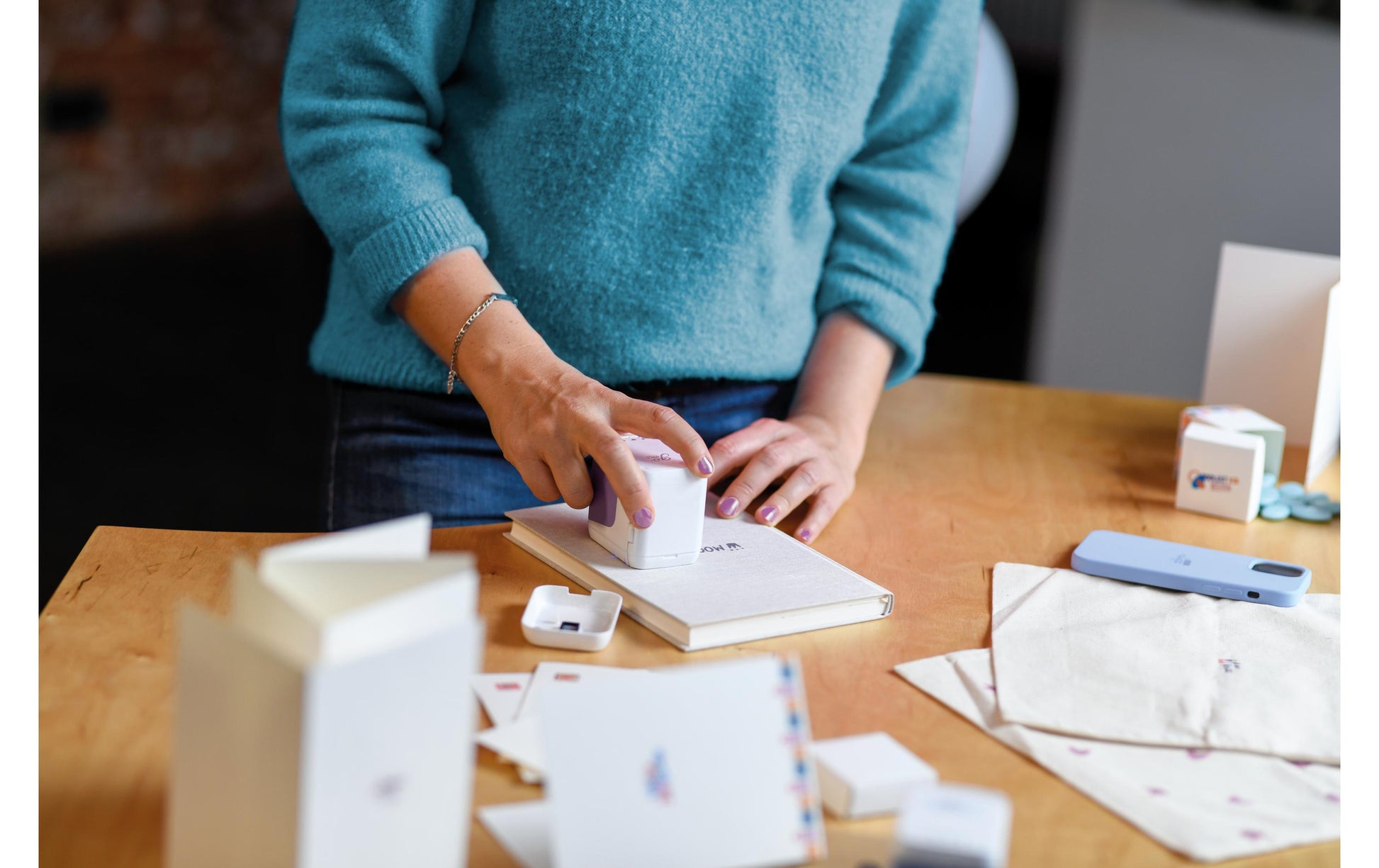 Colop e-mark GO – Mobiler Handdrucker, Tintenstrahl, Akkubetrieb, WLAN, für Etiketten