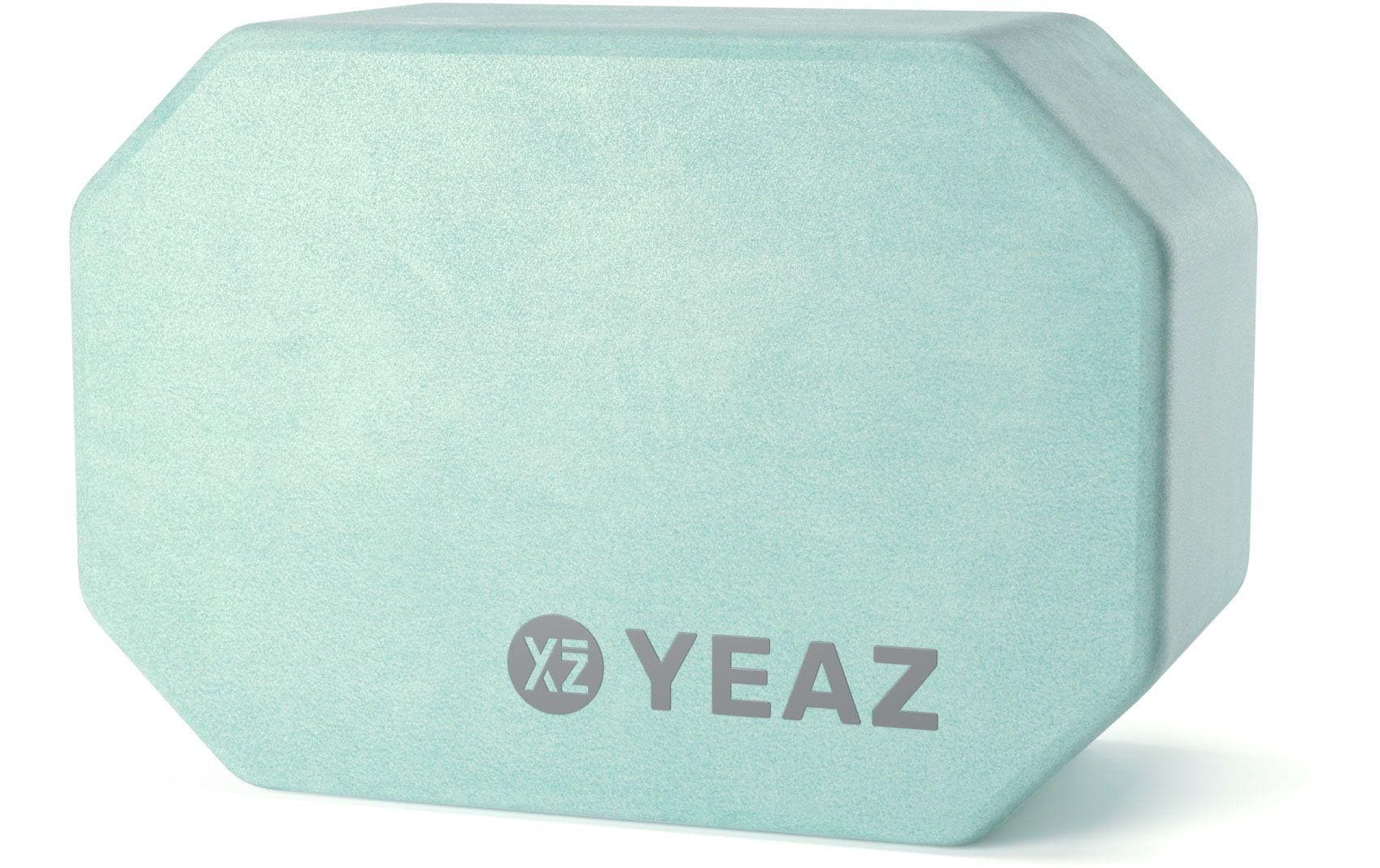 YEAZ Yoga Block – 22,5 × 15 × 10 cm – türkis – Ethylen-Vinylacetat (EVA)