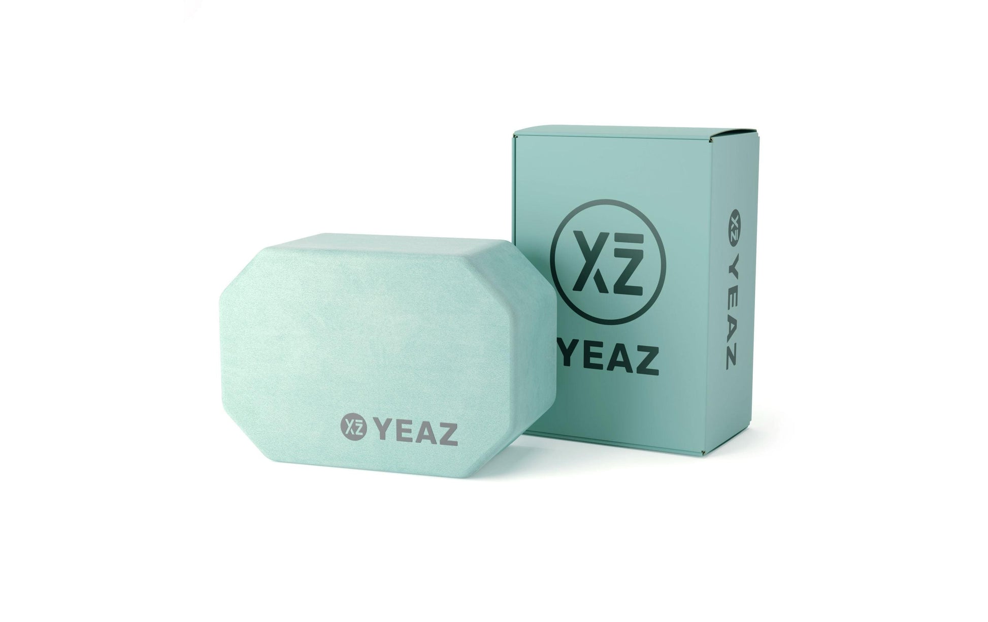 YEAZ Yoga Block – 22,5 × 15 × 10 cm – türkis – Ethylen-Vinylacetat (EVA)