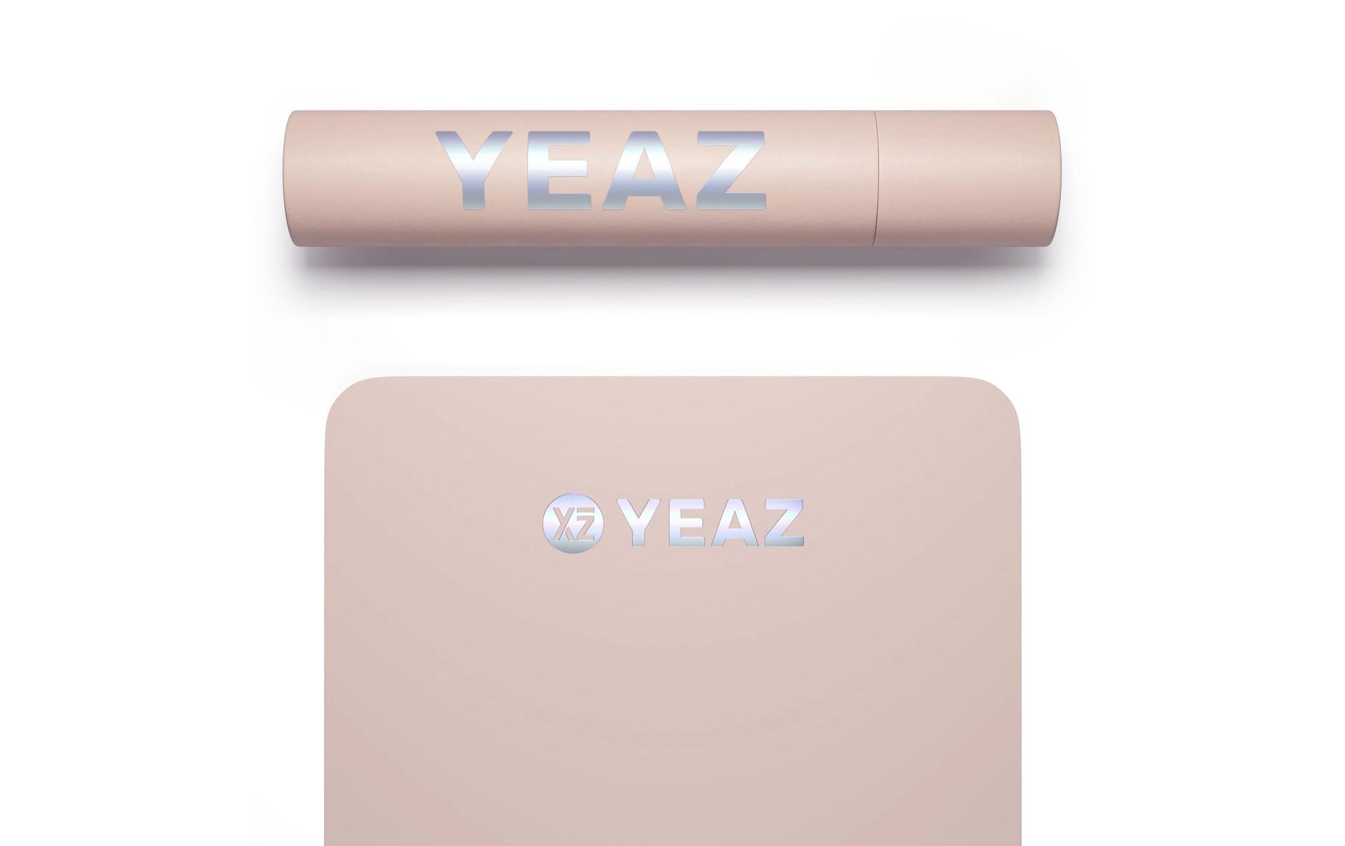 YEAZ Yogamatte Aura – 68 × 188 cm, 0,5 cm dick – hellrosa – Polyurethan (PU), Kautschuk