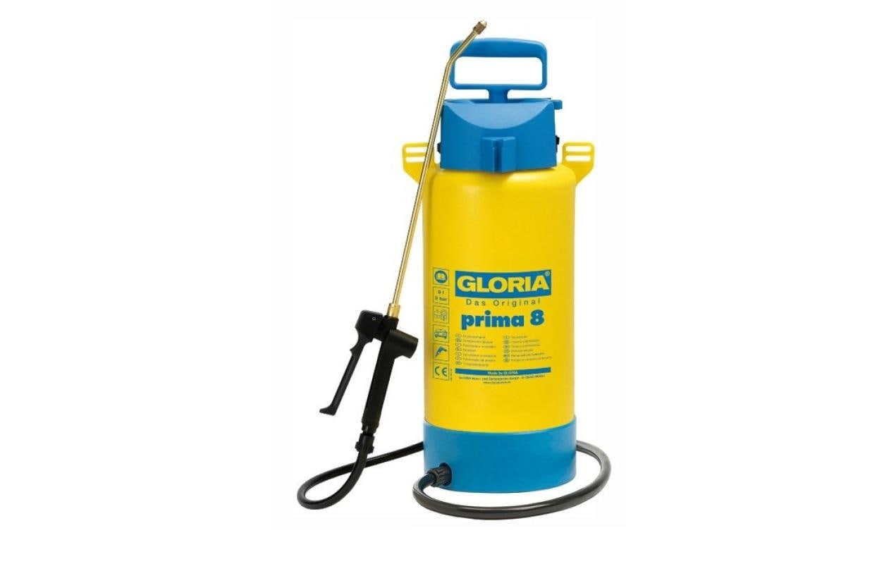 GLORIA Prima 8 PLUS Drucksprühgerät Garten – 8 l, 3 bar, Messinglanze