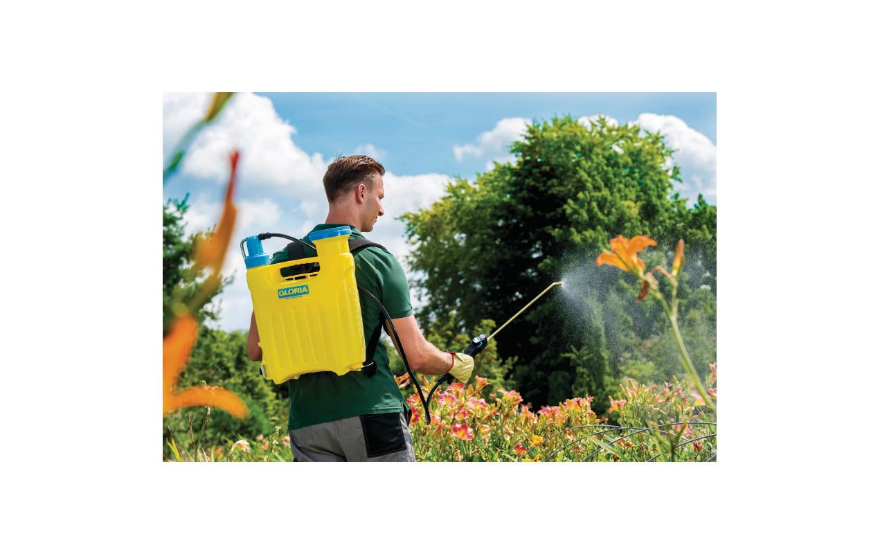 GLORIA Drucksprüher Hobby 1200 – 12 l – gelb – Kunststoff