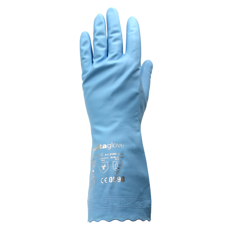 Weitaglove Arbeitshandschuhe Charlie – Gr. S, 1 Paar – PVC, Blau