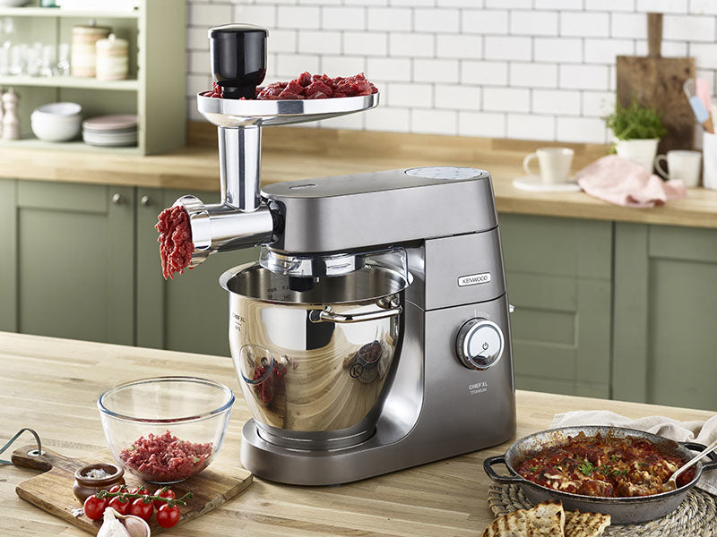 Kenwood Fleischwolf-Aufsatz KAX950ME – 25 × 16 × 25 cm, für Chef, z. B. Chef Sense XL, Chef Titanium, kMix