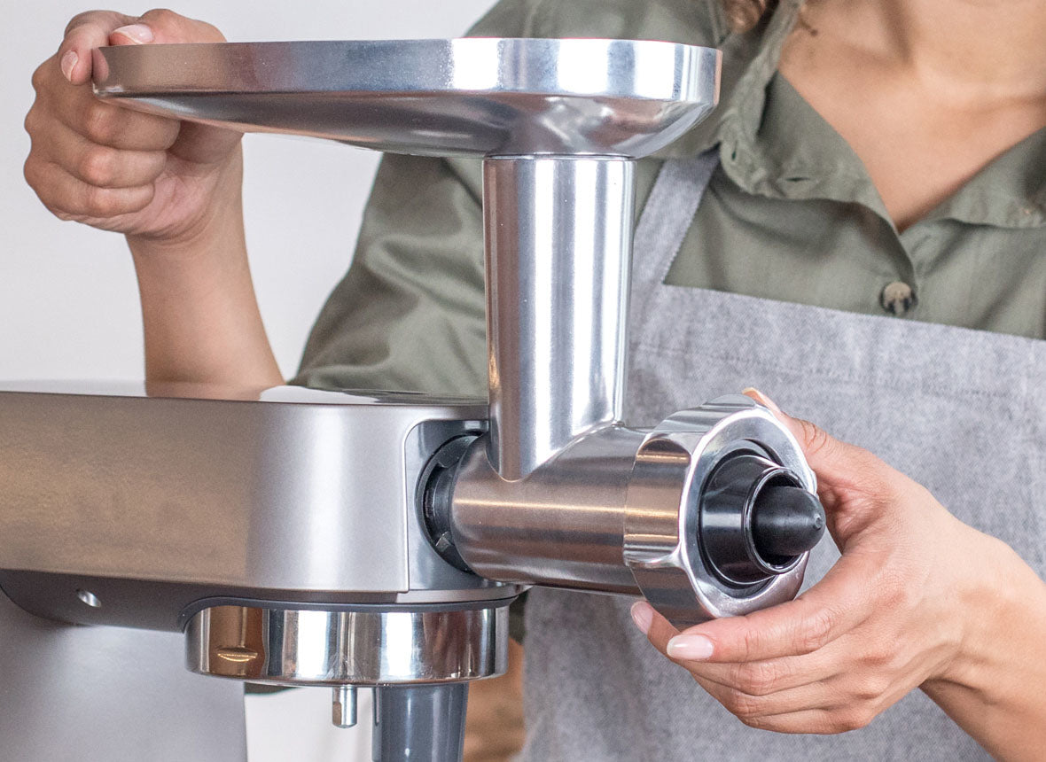 Kenwood Fleischwolf-Aufsatz KAX950ME – 25 × 16 × 25 cm, für Chef, z. B. Chef Sense XL, Chef Titanium, kMix