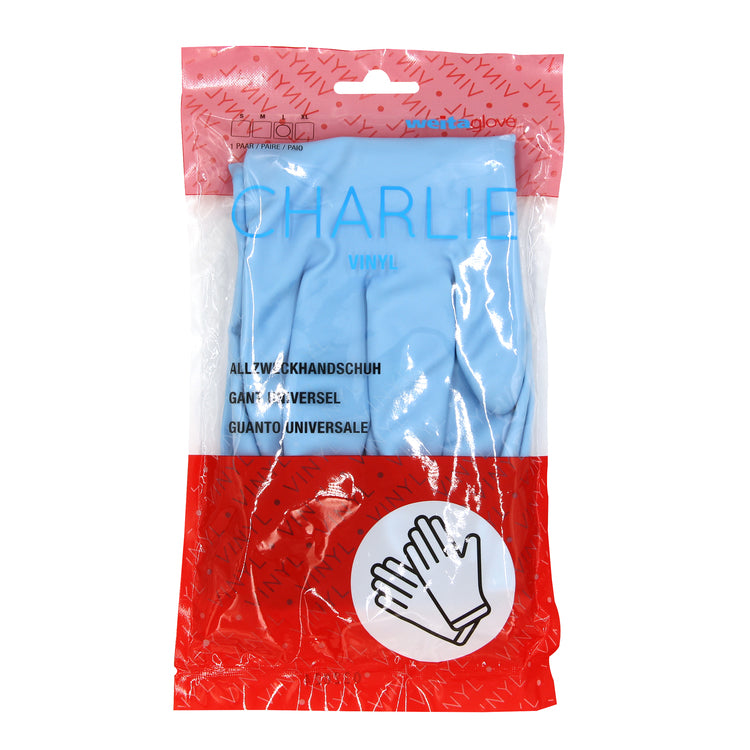 Weitaglove Arbeitshandschuhe, Charlie – XL, 1 Paar – PVC, Blau, Rayonfutter, 30,5 cm