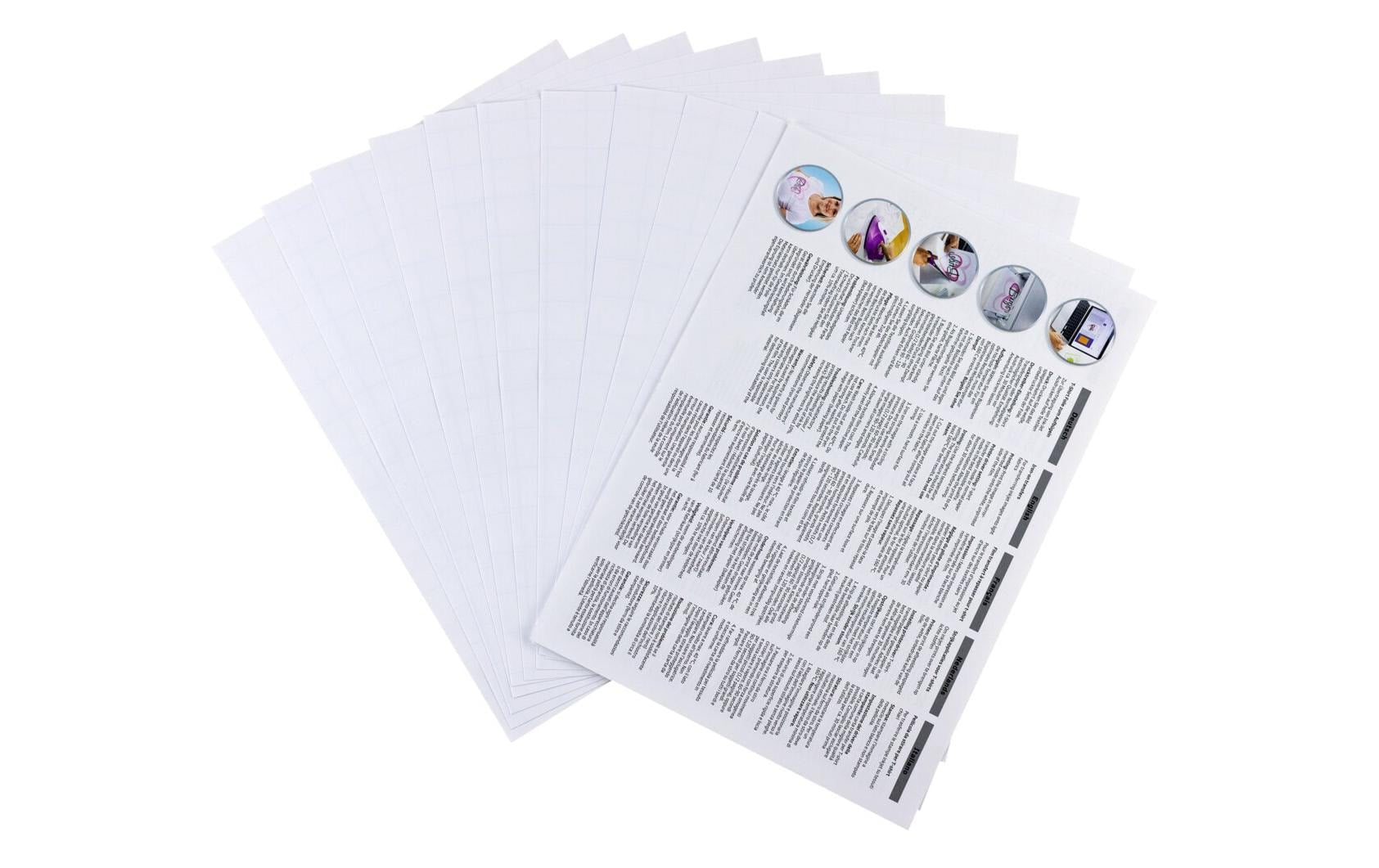 HERMA Aufbügelfolie Weiss – matt, A4, Inkjet, für helle Textilien, 20 Blatt