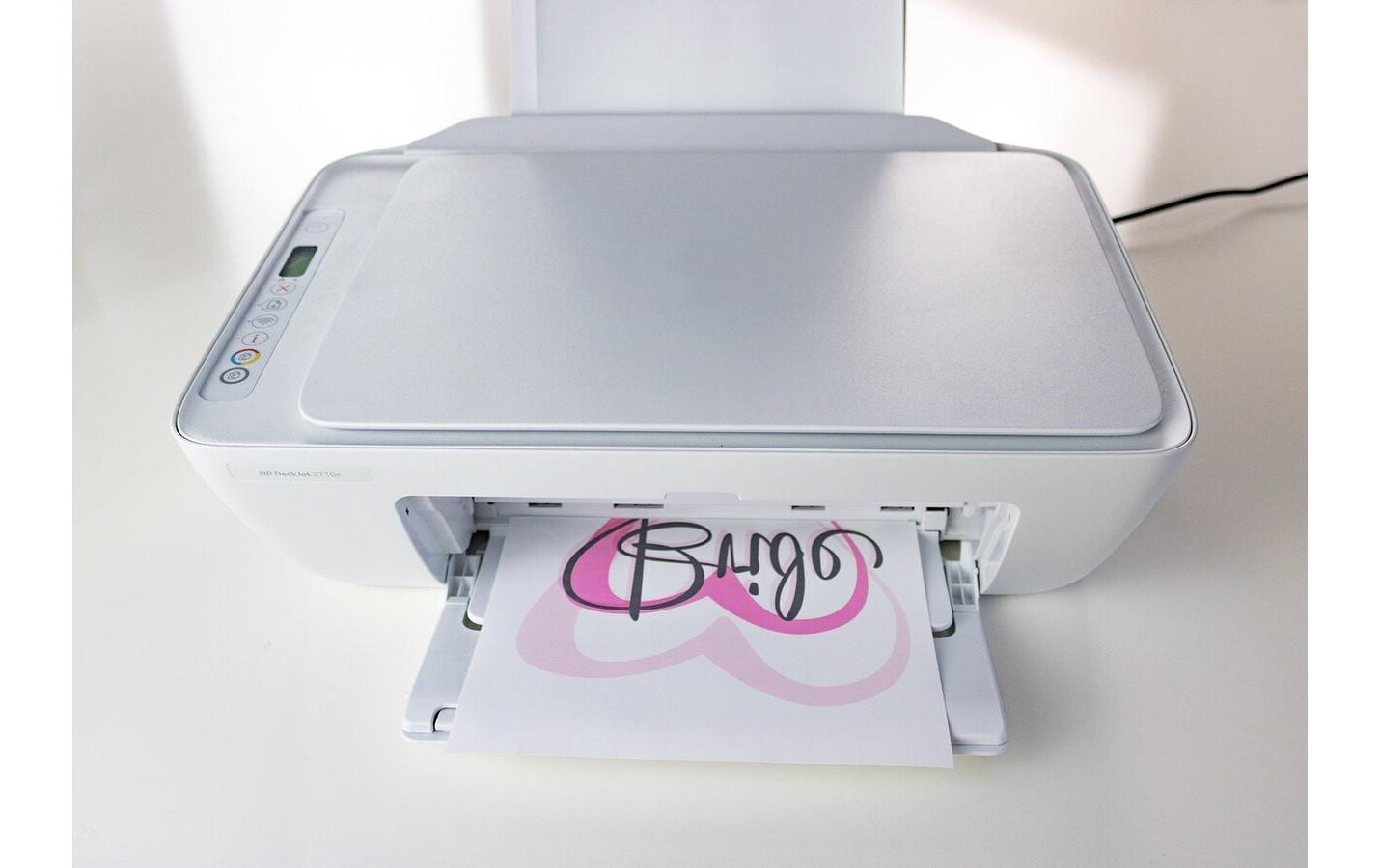HERMA Aufbügelfolie Weiss – matt, A4, Inkjet, für helle Textilien, 20 Blatt