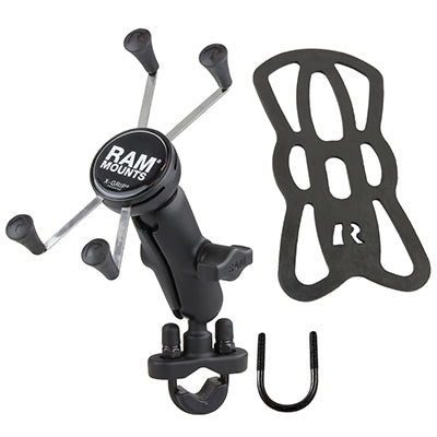 RAM Mounts Universal X-Grip – Fahrrad-/Motorrad-Halterung – Lenker – für Android/iOS – Schwarz
