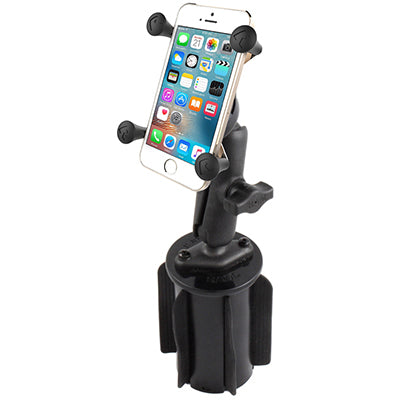 RAM Mounts RAM X-Grip – Auto-Halterung (passiv) – für Getränkehalter – für Galaxy S6, iPhone 6 – Schwarz