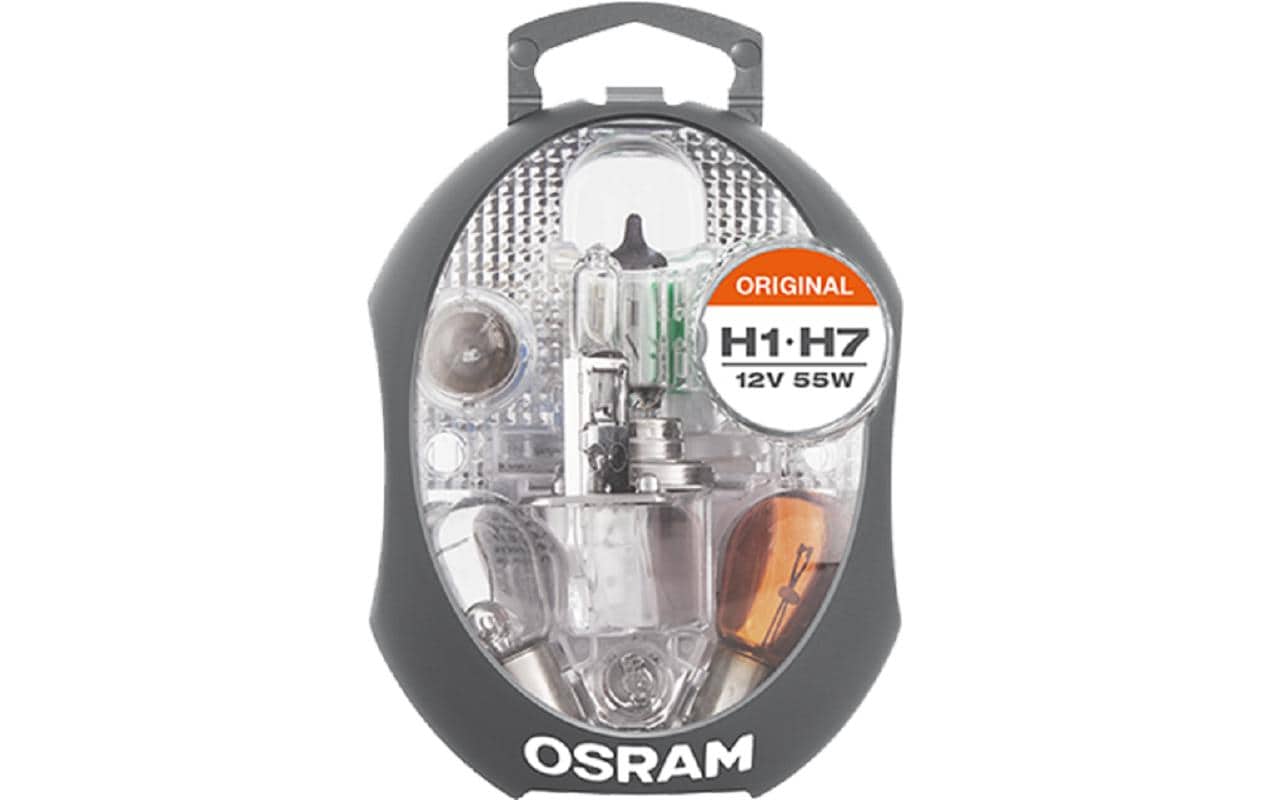 Osram Leuchtmittel Minibox H1/H7 – 13,0 cm Länge, Neutralweiss/Orange – 7‑Pack