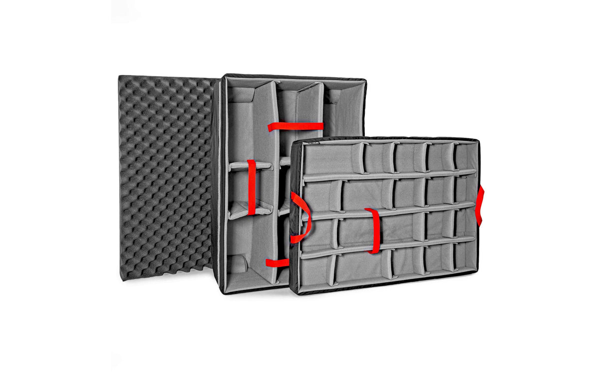 Nanuk Trennwand-Set – mit Deckelschaum, grau, B 701 × H 480 × T 230 mm, für Nanuk 975