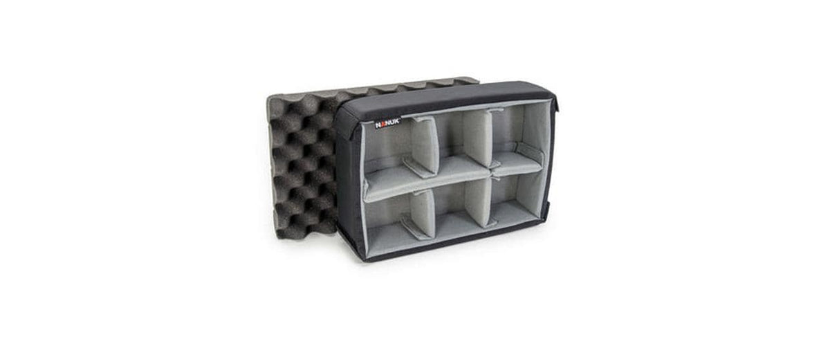 Nanuk Schaumstoffeinsatz – mit Deckelschaum, grau, B 152 × H 127 × T 102 mm, für Nanuk 915