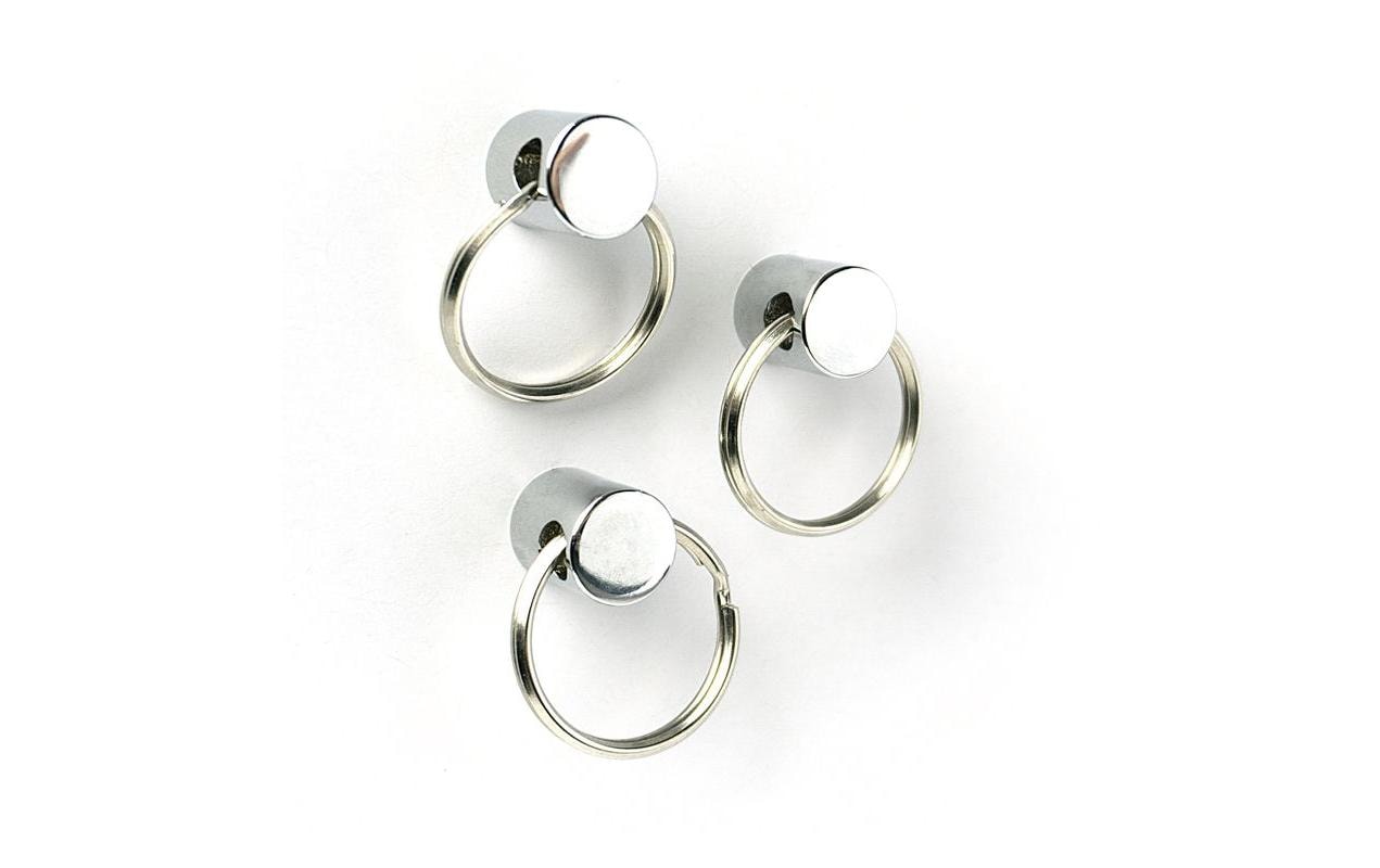Trendform Magnetischer Schlüsselhalter RING MM2026 – superstarker Magnet, Silber, Ø 25 mm, 3er-Set