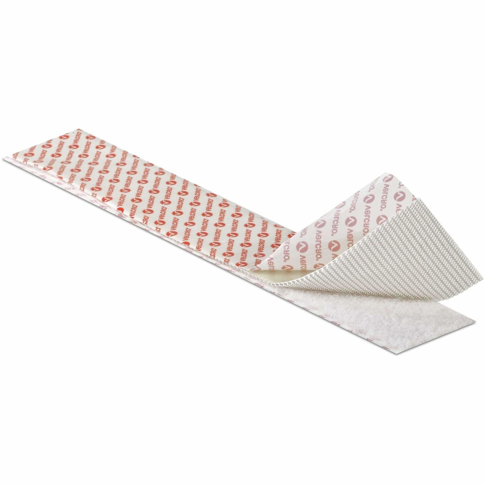Velcro Klettband extra stark – 50 mm × 5 m, weiss, selbstklebend, 1 Stk.