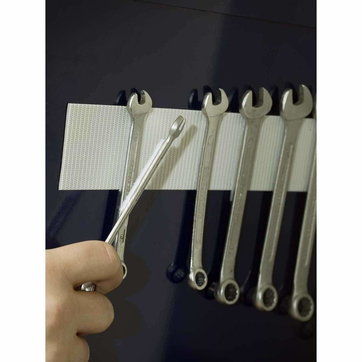 Velcro Klettband extra stark – 50 mm × 5 m, weiss, selbstklebend, 1 Stk.
