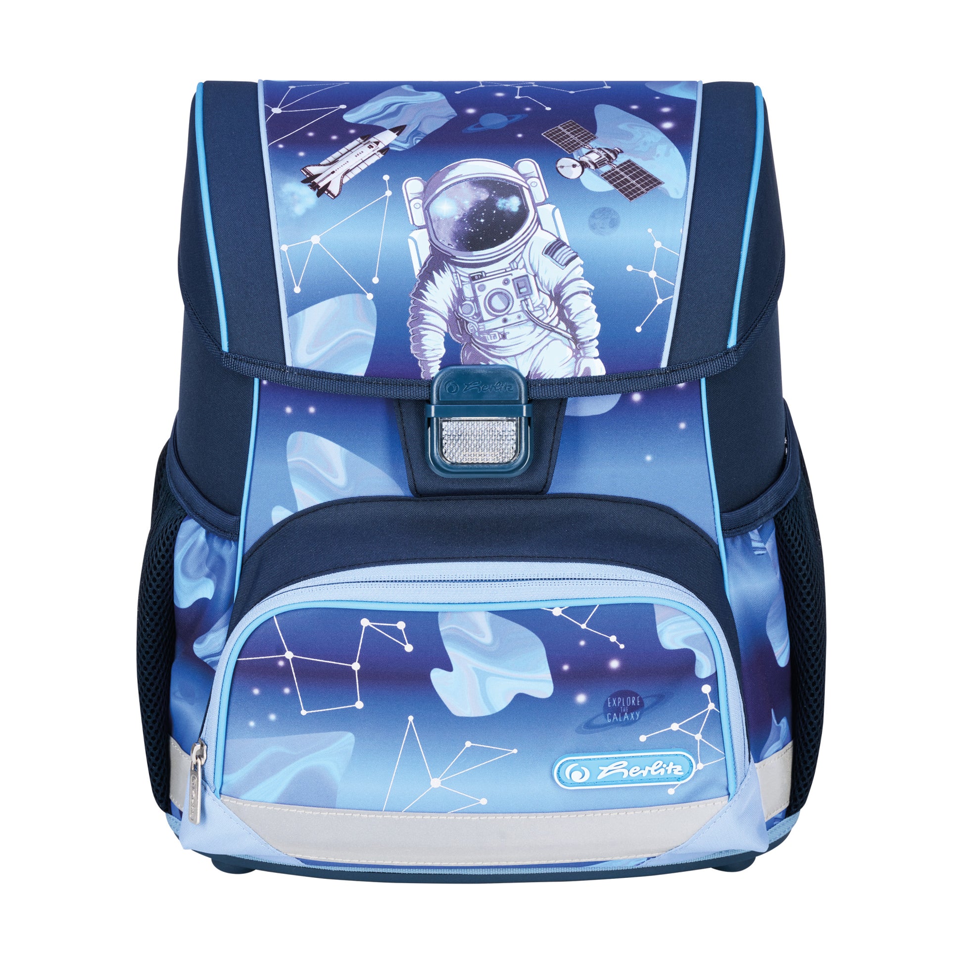 Herlitz Loop Plus Cosmic – Schulrucksack-Set 4-teilig, Astronaut, 17 l, 31×37×22 cm