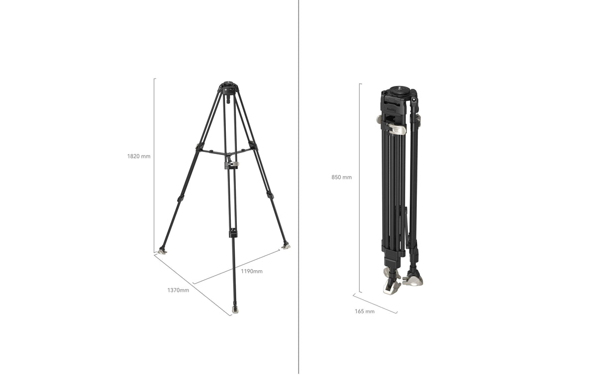 SmallRig FreeBlazer Stativ – bis 182 cm – 25 kg – für Manfrotto Quick Release Plate (501PL) – Carbon/Schwarz